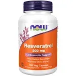 Now Foods Natural Resveratrol 200 MG 120 Capsules