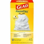 Glad ForceFlex Tall Kitchen Drawstring Trash Bags, 13 Gallon, 45 Count (Package May Vary)