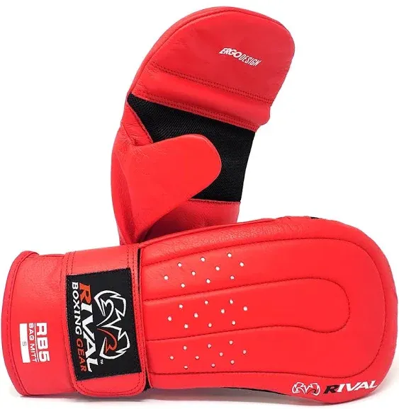 Rival Boxing RB5 Hook and Loop Leather Training Bag Mitts