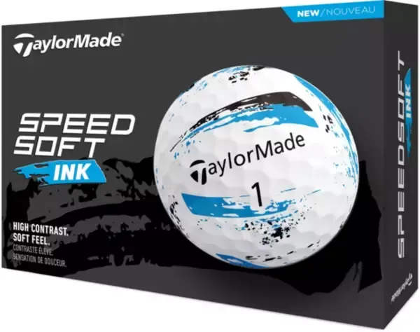 TaylorMade SpeedSoft Ink Golf Balls - Blue - 2024