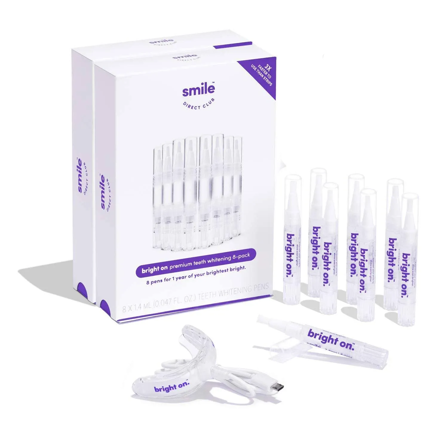 Smiledirectclub Teeth Whitening Kit with LED Light - 8 Pack Gel Pens - Professional Strength Hydrogen Peroxide