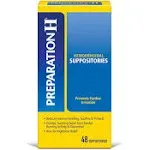 Preparation H Hemorrhoid Symptom Treatment Suppositories, 48 Count