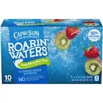 Capri Sun Roarin Waters Flavored Water Beverage Strawberry Kiwi 10 Pouches