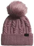 The North Face Women's Oh Mega Fur Pom Beanie - Fawn Grey