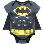 WARNER BROS Justice League Batman Birthday Baby Bodysuit and Cape Newborn to Infant Sizes (0-3 Months - 24 Months)