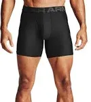 Under Armour Men's Tech 6" Boxerjock 2-Pack Black S