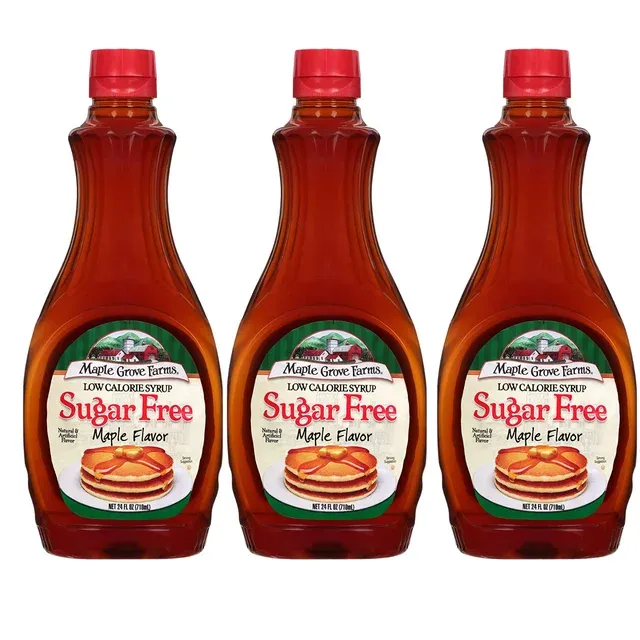 Maple Grove Farms, Syrup, Sugar Free, Maple Flavor, 12 Ounce (Pack of 12)