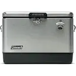 Coleman Reunion 54-Qt. Steel-Belted Stainless Steel Cooler