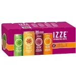 IZZE Sparkling Juice Beverage, Variety Pack, 8.4 fl oz, 24-count