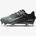 Nike Women's Hyperdiamond 4 Elite Metal Fastpitch Softball Cleats, Size 8.5, Black/White/Cool Grey