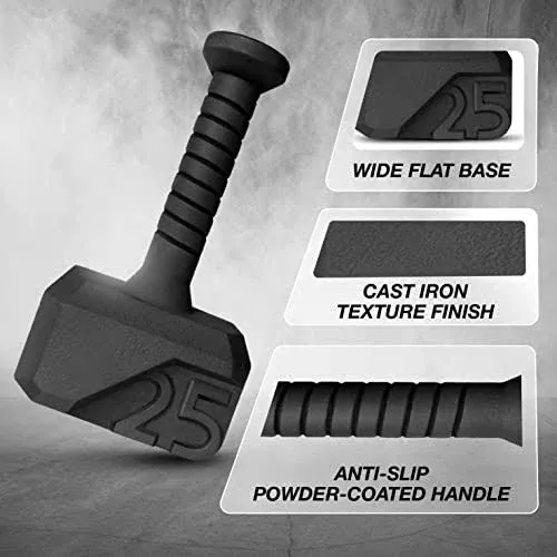 Yes4All Kettlebell Special Shape, Upgraded &Multifunctional for Advanced Training, Solid Cast Iron Powder Coated, Anti Slip Handle Strength Training Equipment