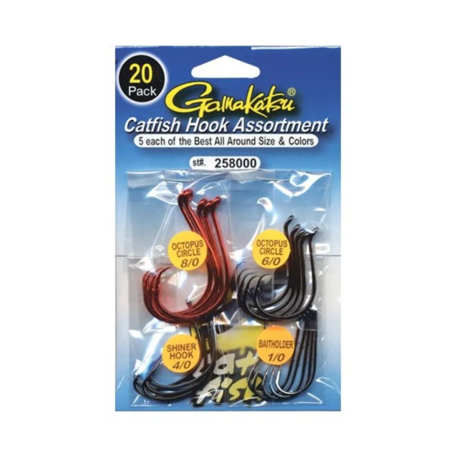 Gamakatsu Catfish Hook Assortment - 20 Hooks