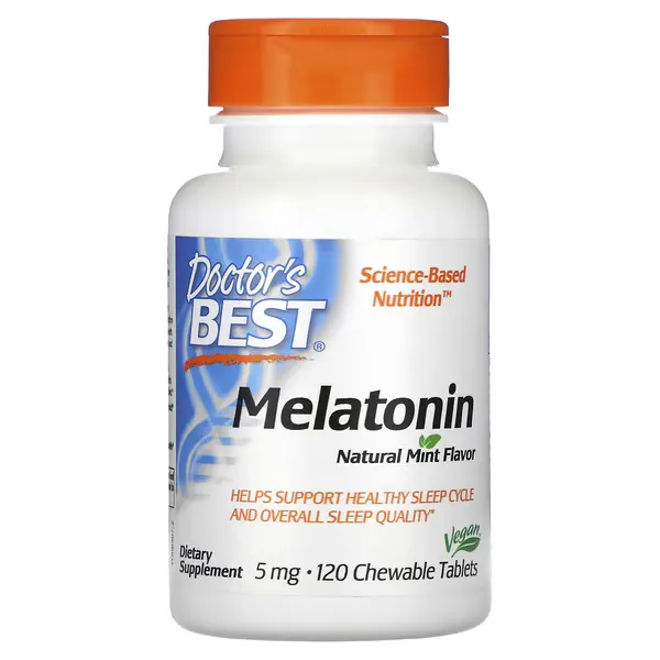 Doctor's Best Melatonin 5 mg Chewable Tablets