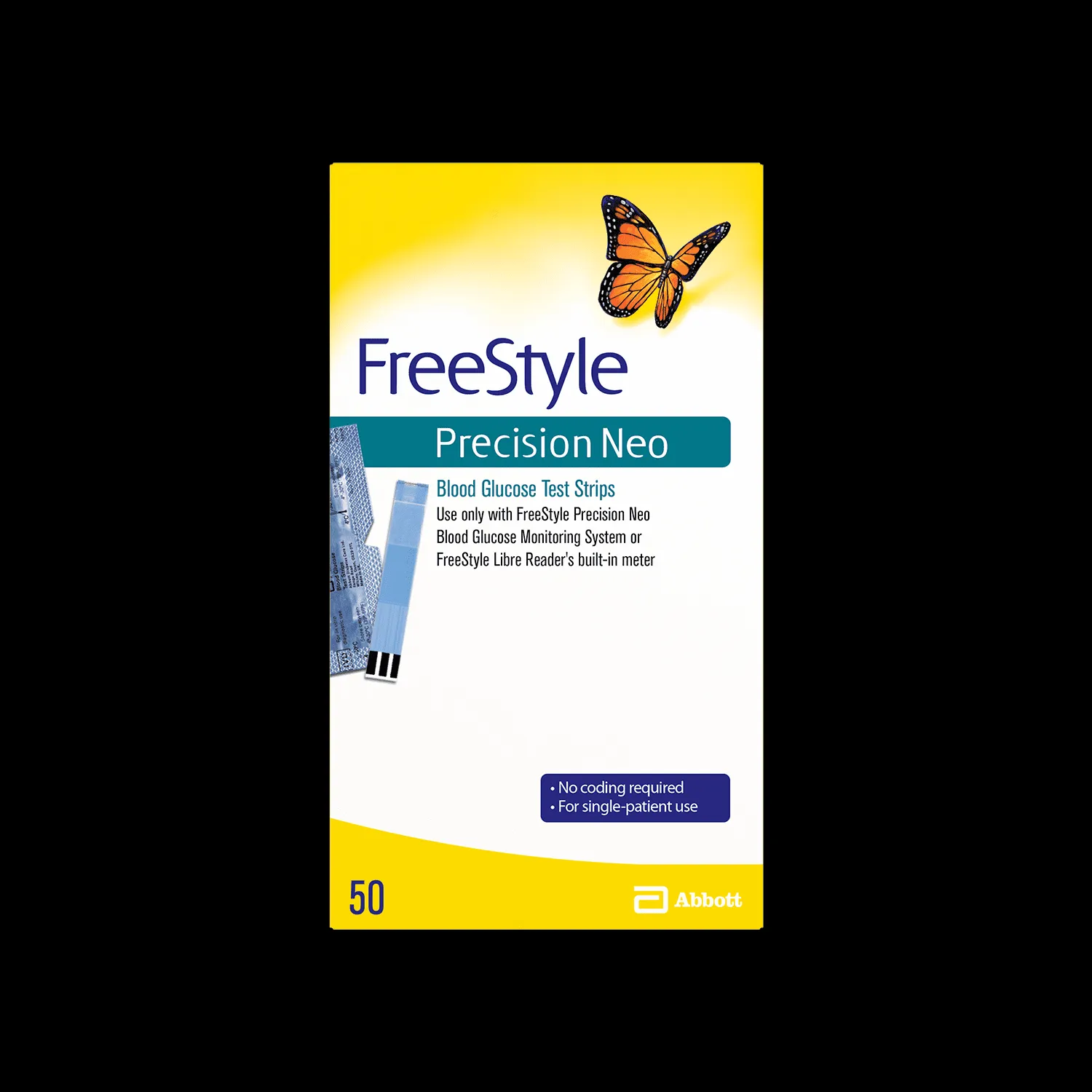 Freestyle Precision Neo Blood Glucose Test Strips, 50 Strips