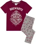 Harry Potter - Girls Hogwarts Crest Pyjama Set - Purple - Age 7 - 8 Years