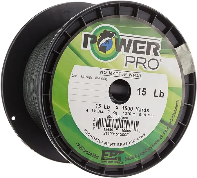 PowerPro 21100151500E Spectra Braided Fishing Line 15Lb 1500 Yd, Multi