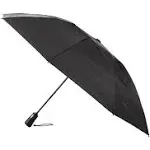 Totes RecycledCanopy Auto Open&amp;Reverse CloseCompact Inbrella Rain Umbrella Black