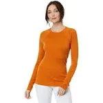 Smartwool Women's Classic Thermal Merino Base Layer Crew - Marmalade Heather - L