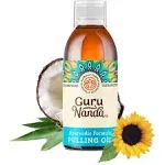 Gurunanda Oil Pulling Oil Oral Detox Oil Refreshing Ayurvedic Blend of Coconut, Sesame, Sunflower, & Peppermint Oils (8.45 fl. oz)