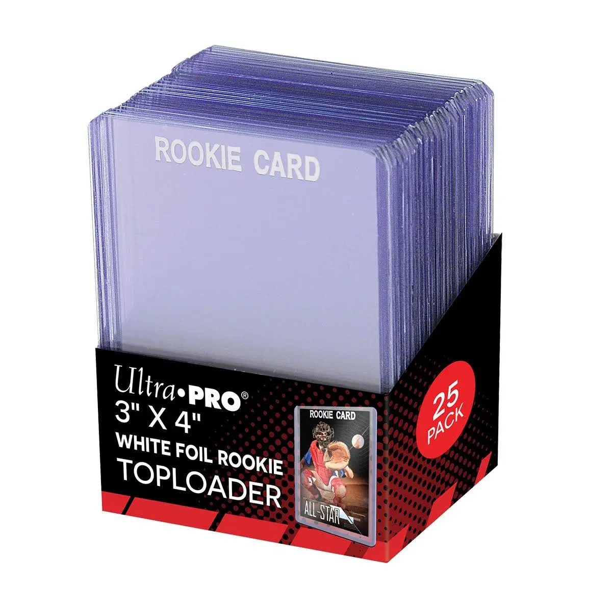 Ultra Pro Top Loader - 3"x4" White Rookie (25 per Pack)