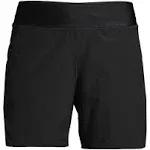 Lands' End Women's Plus Size Women's 5" Board Shorts - 18W - Black