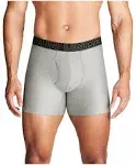 Men's Under Armour Performance Tech 6" Boxer Briefs Underwear 3 Pack 2XLarge Steel