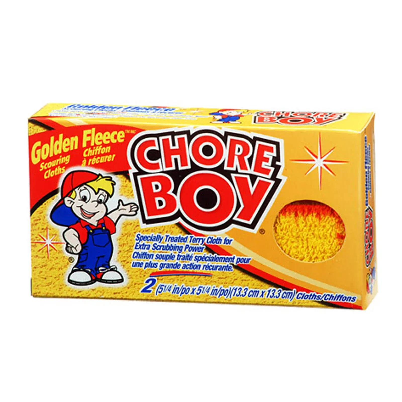 Chore Boy Golden Fleece Scrubbing Cloth, 2 Cloths per box