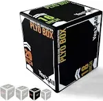 Yes4all 3-in-1 Soft Plyo Box Wooden Core, Foam for Exercise, Crossfit, 20 inch 18 inch 16 inch, Black, Size: 20 x 18 x 12