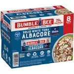 Bumble Bee Solid White Albacore Tuna in Water, 5 oz Can, 8/Pack