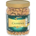 Deluxe Fancy Whole Cashews with Sea Salt - Convenient 10 oz. Resealable Jar