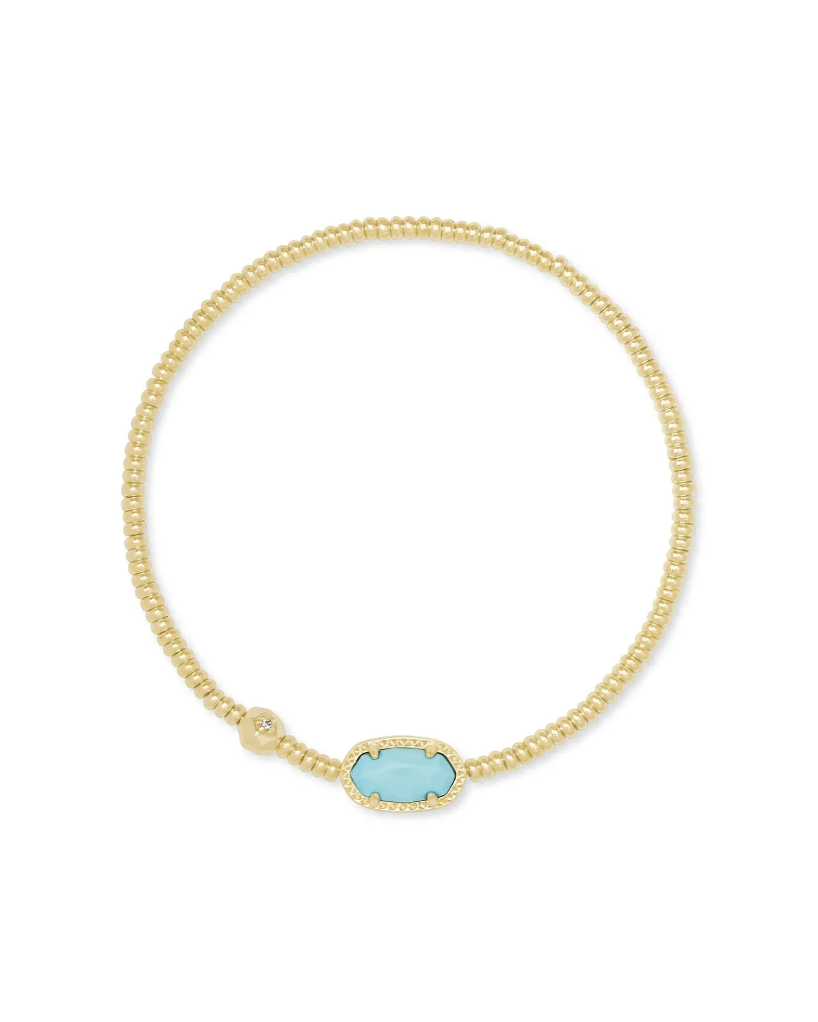 Kendra Scott Grayson Gold Stretch Bracelet Light Blue Magnesite