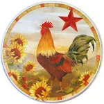 Reston Lloyd Electric Stove Burner Covers, set of 4, Morning Rooster All-Over