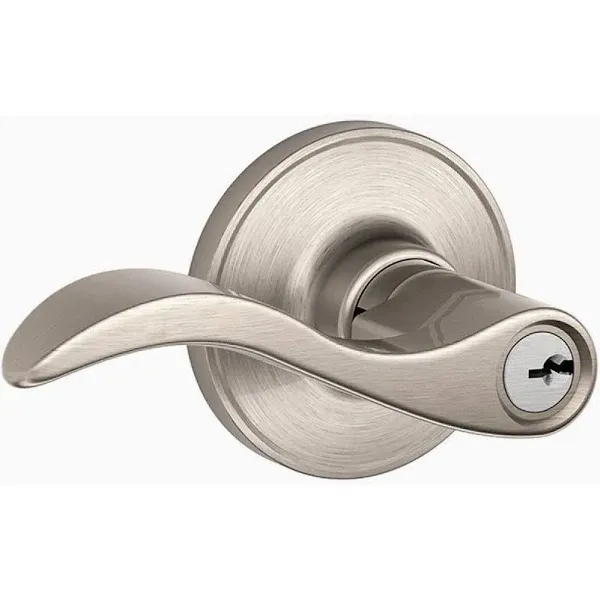 Schlage J54-SEV Seville Single Cylinder Keyed Entry Door Lever - Nickel