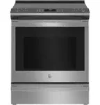 GE Profile 30" Fingerprint Resistant Stainless Steel Smart Slide-in Electric Convection Range-PSS93YPFS