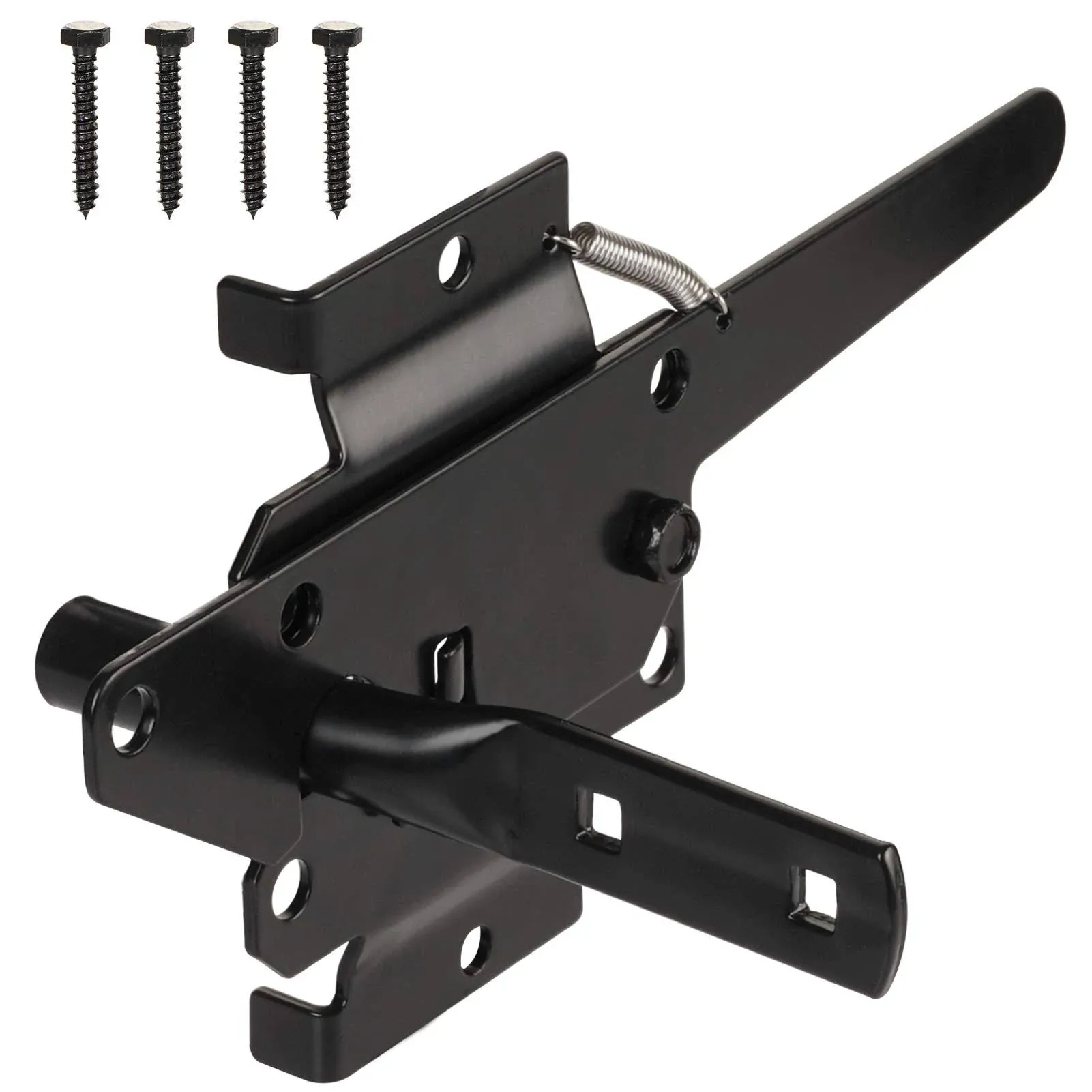 Post Mount Gate Latch for Wooden Fence - Heavy Duty Self Locking Gate Latch