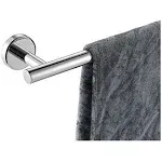 JQK Chrome Towel Bar, 9 inch 304 Stainless Steel Thicken 0.8mm Towel Rack Bathroom, Towel Holder Polished Finished Wall Mount, Total Length 12 inch,