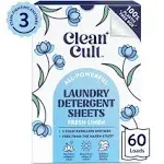 Cleancult Laundry Detergent Sheets - Resealable Box - 3 Stain Fighting Enzymes - Fresh Linen - 60 Loads - Free of Harsh Chemicals - No Mess - No Plastic Waste