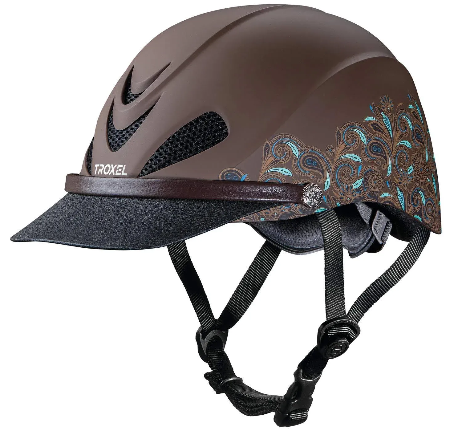 Troxel Dakota , Turquoise Paisley Helmet Medium