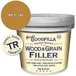 Goodfilla Trowel-Ready Water-Based Wood & Grain Filler, White Oak, 1 Gallon, Brown