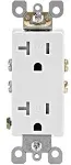 Leviton T5825-I 20 Amp, Tamper-Resistant, Decora Duplex Receptacle, Residential Grade, Ivory (Pack of 2)