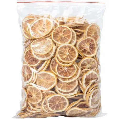 SXET Dried Lemon Slices, 500g/17.6oz Sun-dried Lemon Slices, Dehydrated Lemon Wheels, No Additive, Great for Decoration 柠檬片