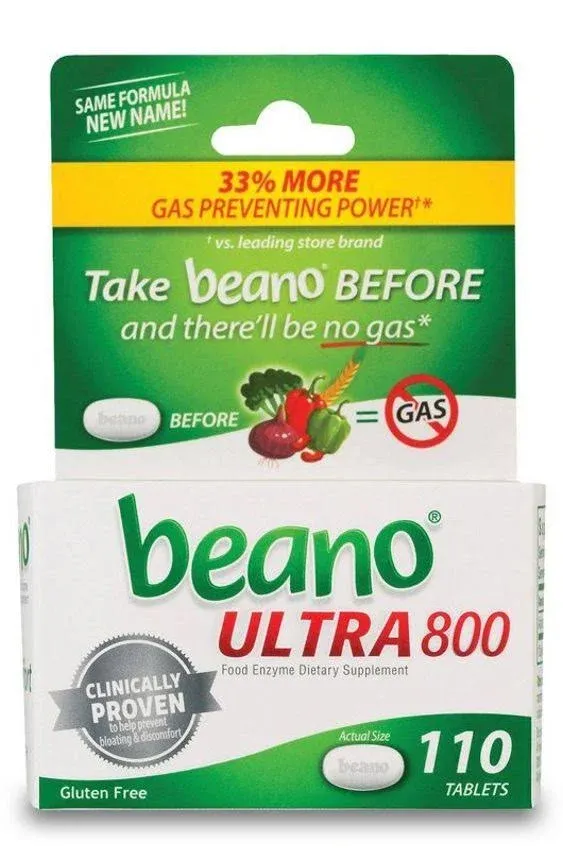 Beano Ultra 800 Gas Prevention Enzyme Supplement