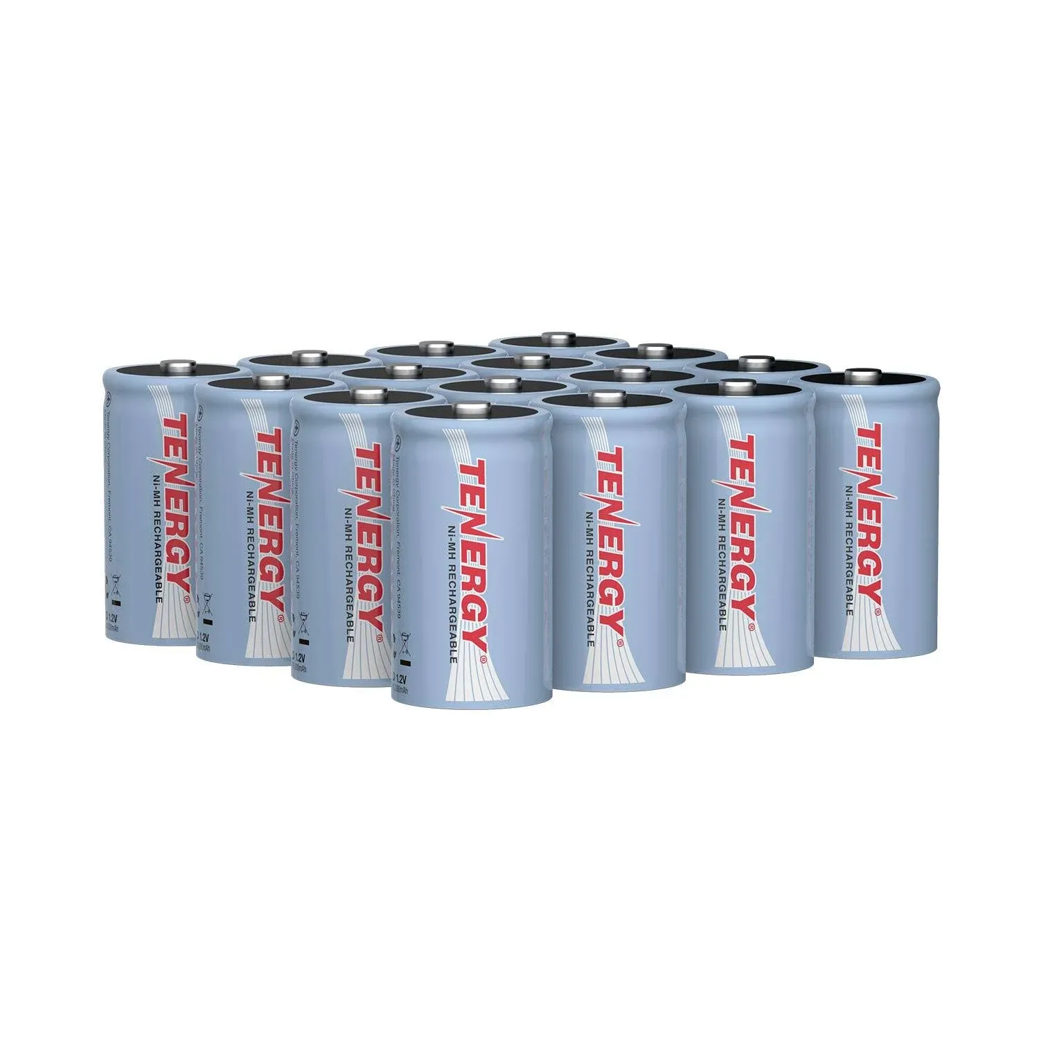 Tenergy D Size 10,000 mAh High Capacity NiMH Rechargeable Batteries