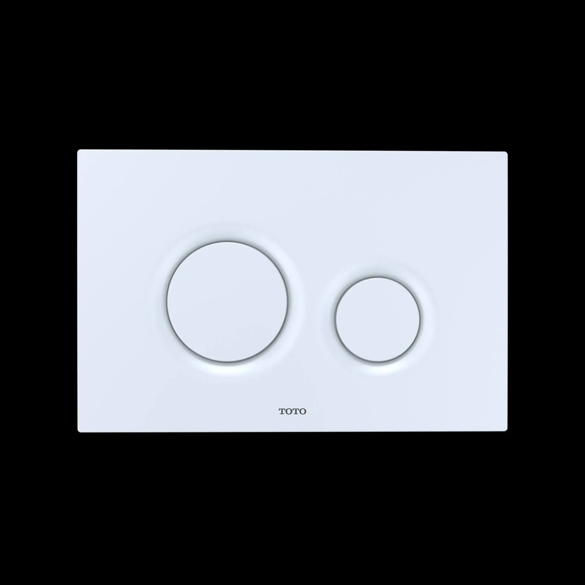 Toto YT930#WH Basic Round Push Plate - Dual Button in White