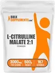 Pure L Citrulline Malate 2:1 Powder, 500 Grams, Filler Free, Vegan Citrulline Supplement and Citrulline Nitrate, Supports Muscle Performance, Endurance and Strength, Unflavored, Dissolve Easily