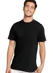 Jockey Men's Made in America 100% Cotton Crew Neck T-Shirt - 2 Pack, Black, Medium