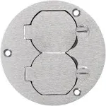 Hubbell Wiring Device-Kellems SA3925 Floor Box Cover,Round,Aluminum,3/16 in.