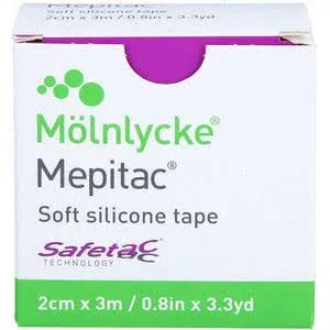 Molnlycke Mepitac Soft Silicone Secure and Gentle Fixation Tape 3/4" x