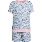 Lands' End Girls Short Sleeve Tee and Shorts Pajama Set