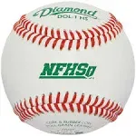 Diamond Dol-1-Hs NFHS White Baseball (DZ) One Dozen